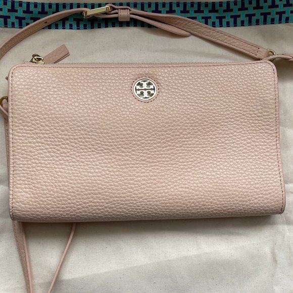 COPY - Tory Burch Small slim cross body leather bag, light pink-peach - Picture 7 of 10